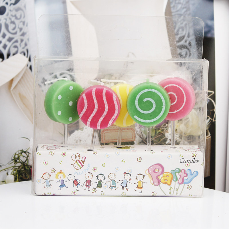 Japanese Candle Wax - 5 lilin, hiasan kue kreatif, huruf