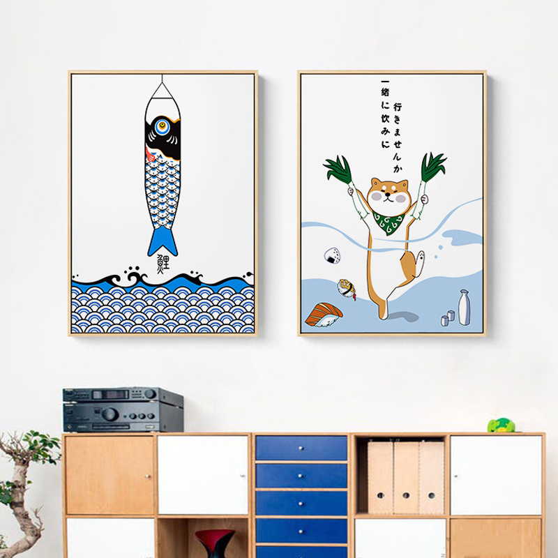 Lifestyle Of Japanese - Poster ikan hewan kreatif Jepang dan