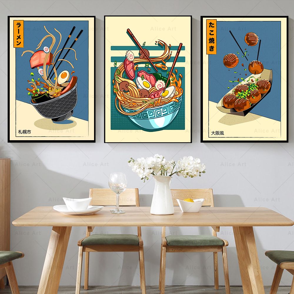 Japanese Lifestyle Food - Gaya Jepang Poster Dapur Makanan Kanvas