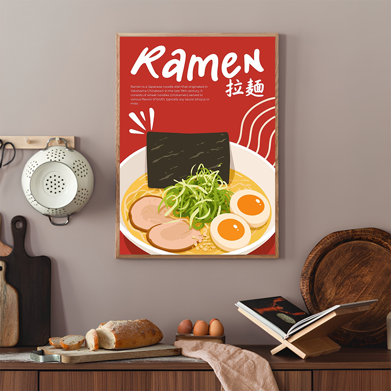Poster Masakan Jepang Minimali - Japanese Lifestyle Food ulasan dan harga