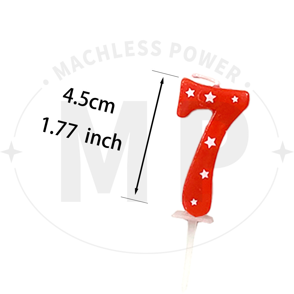 4.5Cm Nomor Merah Biru Bintang - Japanese Candle Wax ulasan dan harga