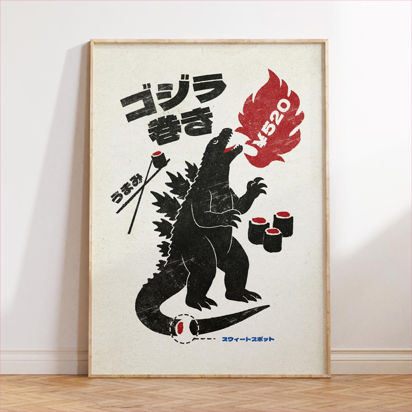 Poster Seni Makanan Jepang Ret - Japanese Lifestyle Food ulasan dan harga