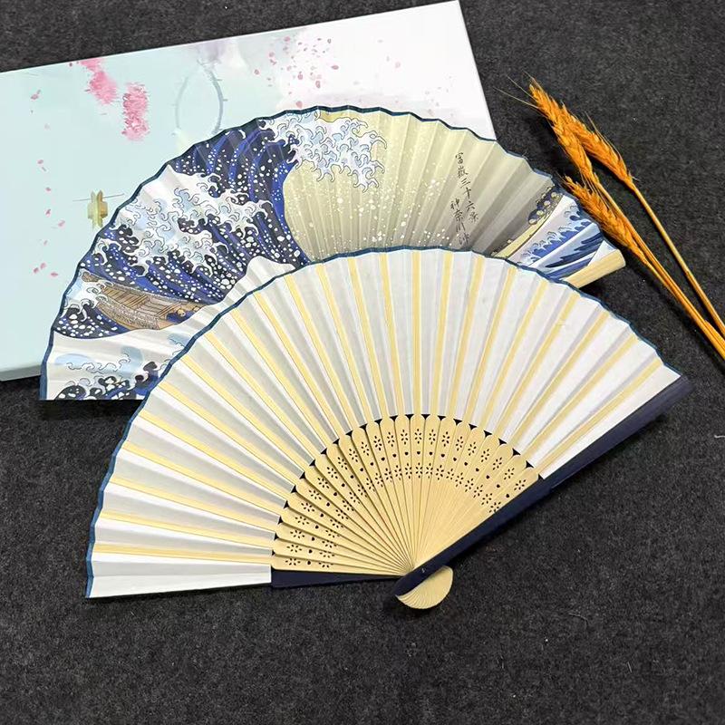 Kipas Lipat Bambu Ukiyoe Wave, - Fan Sensu Folding ulasan dan harga