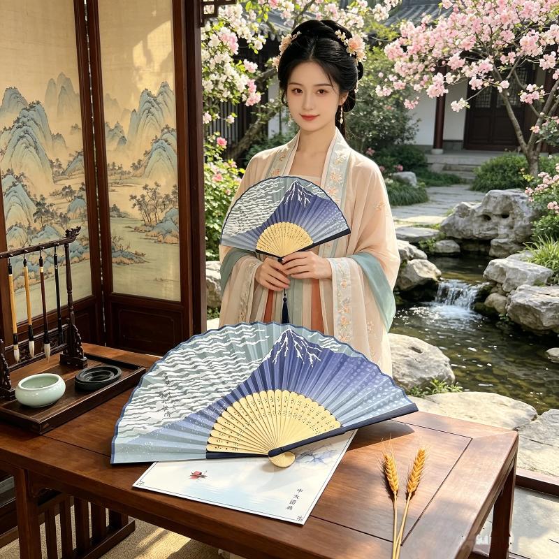Kipas Lipat Bambu Ukiyoe Wave, - Fan Sensu Folding ulasan dan harga