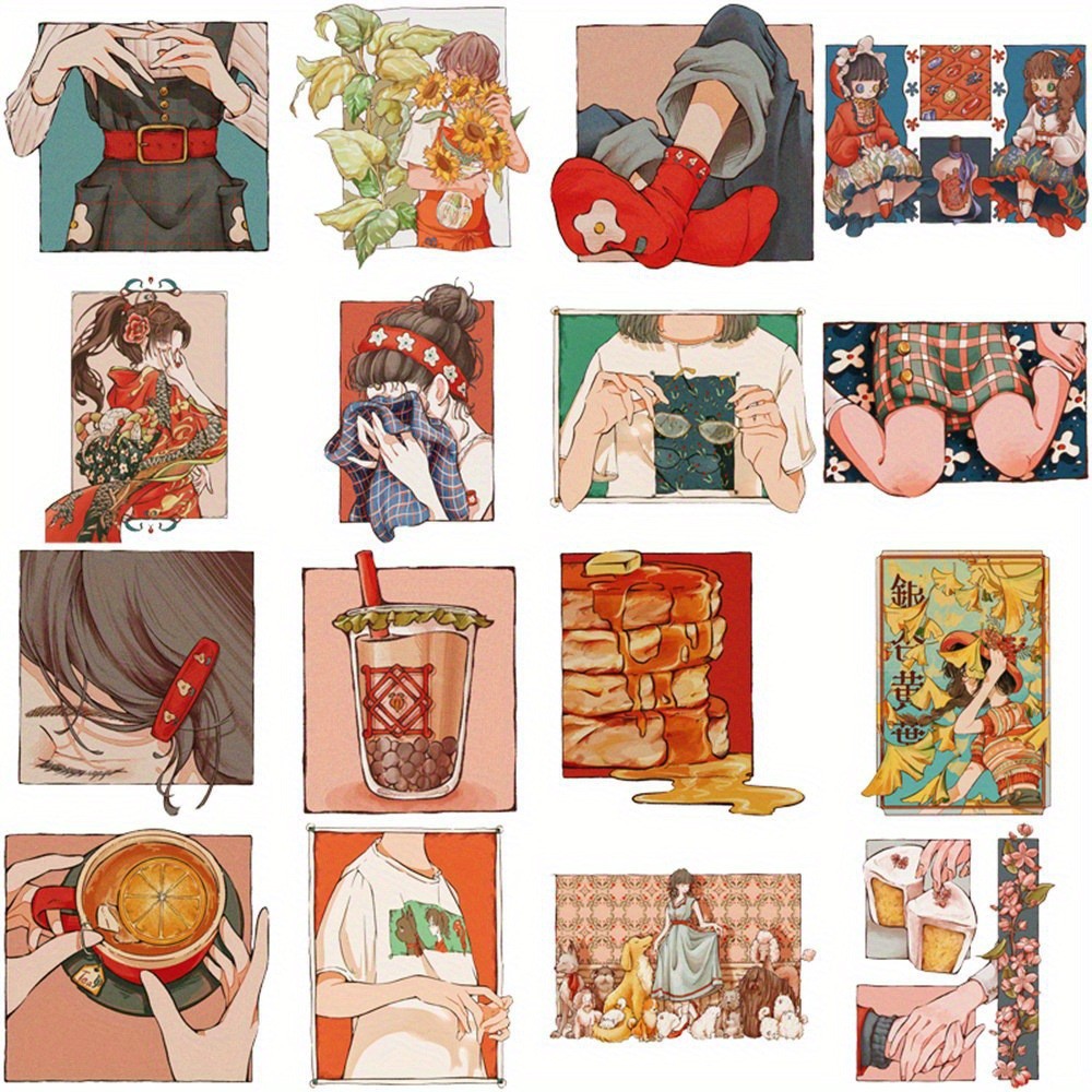 50Pcs Stiker Gaya Tradisional  - Lifestyle Of Japanese ulasan dan harga